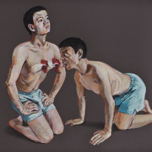 Wang Haiyang, Untitled n°25, 2011, Pastel on paper, 55 x 75 cm