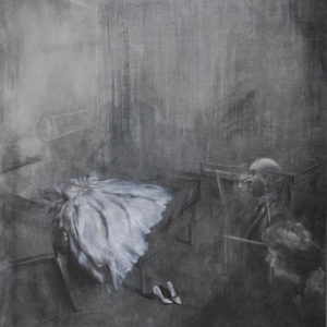 Fu Site, Politicians – La Robe, 2014, Technique mixte sur toile, 80 x 65 cm