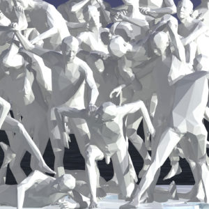 Miao Xiaochun, Ice Man, 2011, Pigment print on canvas, 100 x 100 cm