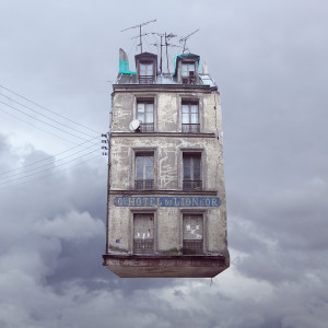 Laurent Chéhère, Flying Houses – Golden Lion Hotel, 2012, Inkjet print, 120 x 120 cm