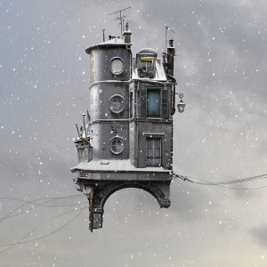 Laurent Chéhère, Flying Houses – Rue DispaRue, 2015, Inkjet print, 120 x 120 cm