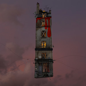 Laurent Chéhère, Flying Houses – Rouge, 2015, Inkjet print, 120 x 120 cm