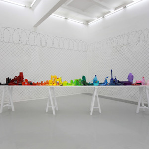 Li Jinghu, Rainbow, 2009, Second-hand commodities, 487 x 60 x 138 cm