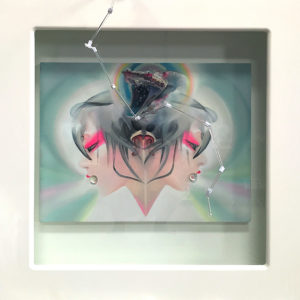 Song Kun, Rebirth, 2014, Huile sur toile et lightbox, 80 x 80 cm
