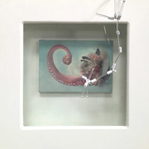 Song Kun, Octopus, 2014, Huile sur toile et lightbox, 60 x 60 cm