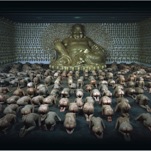 Wang Qingsong, Temple, 2011, Impression jet d’encre sur papier Fine Art, 180 x 300 cm