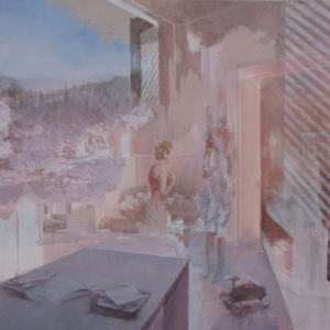 Fu Site, Conversation, 2016, Acrylique sur toile, 97x 130 cm
