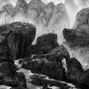 Yang Yongliang, Time Immemorial – The Streams, 2016, Impression giclée sur papier Fine Art, 100 x 80 cm