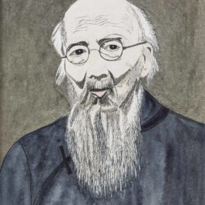 Shao Bingfeng, Qi Baishi, 2013, coloured pencil and ink on paper, 69 x 53 cm