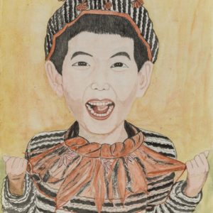 Shao Bingfeng, Grandson, Shi Zitan, 2013, coloured pencil and ink on paper, 46 x 33 cm