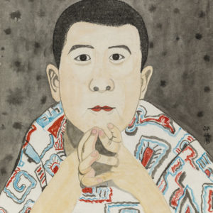 Shao Bingfeng, Grandson Shi Zitan, 2013, coloured pencil and ink on paper, 43 x 33 cm