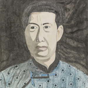 Shao Bingfeng, Xu Beihong, 2013, coloured pencil and ink on paper, 46 x 34 cm