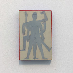 Carlos Alfonso, The Multiple Man, Acrylic on wood, 13,3 x 8,8 cm, 2018