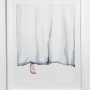 Volkan Aslan, Election 1, 2019, Aquarelle, collage sur papier, 117 x 84 cm