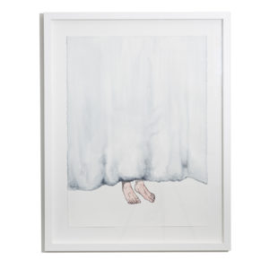 Volkan Aslan, Election 2, 2019, Aquarelle et collage sur papier, 117 x 84 cm