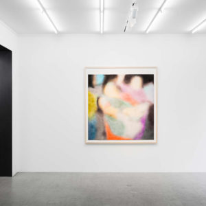 Léa Belooussovitch, Lahore, Pakistan, march 2016 (mother and child), Dessin aux crayons de couleur sur feutre, 150x160cm, 2019, Collection Privée