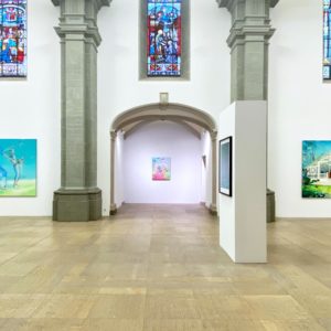 Vue d’exposition « Marion Charlet / David Hockney, De La Couleur Avant Toute Chose », 2020, Thonon-les-Bains, France