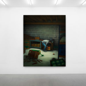 Dorian Cohen, Le tunnel des artisans, 2020, huile sur toile, 165 x 200 cm. Photo Suzan Brun