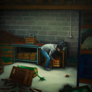 Dorian Cohen, Le tunnel des artisans,2020, Huile sur toile, 165 x 200 cm