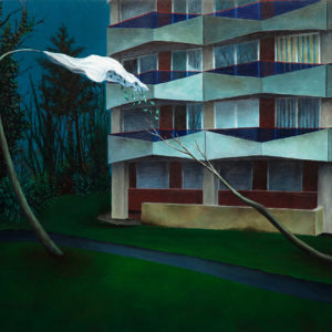 Dorian Cohen, Urbanités 14, 2017, Huile sur bois, 45 x 60 cm