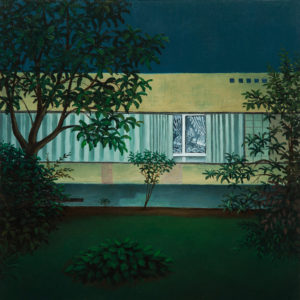Dorian Cohen, Urbanités 15, 2017, Huile sur bois, 30 x 30 cm, 2017