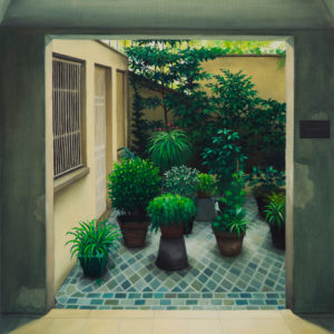 Dorian Cohen, Urbanités 33, 2020, Huile sur toile, 61 x 85 cm, Collection privée