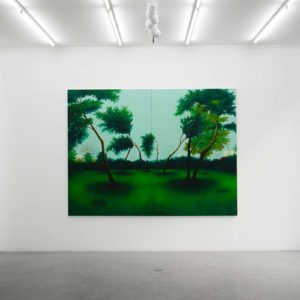 Dorian Cohen, Nous Danserons Un jour Ensemble, 2020, huile sur toile, Diptyque, 195 x 260 cm. Photo Théo Baulig