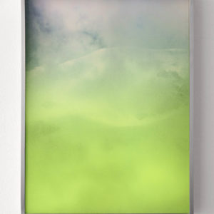 Sebastian Wickeroth, Untitled, Spray paint on glass and aluminium frame, 48,5 x 36,5 x 4 cm