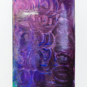 Clédia Fourniau, 195-130/1 series, 2021. Acrylic ink, coloring and resin on canvas, 195 x 130 cm.