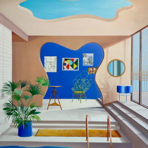 Marion Charlet, Rendez-vous, 2021, Acrylique sur toile, 146 x 114 cm. Collection privée.