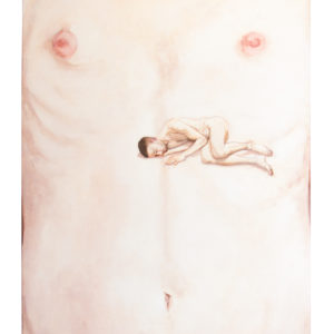 Hervé Priou, Ji, 2020, huile sur toile, 41,5 x 29 cm