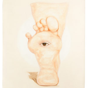 Hervé Priou, O, 2020, huile sur toile, 24 x 17 cm