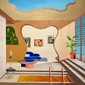 Marion Charlet, Rendez-vous – Grand Chelem, 2021. Acrylique sur toile, 146 x 114 cm.