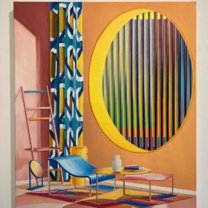 Marion Charlet, Tribute to Carlos Cruz-Diez, 2021. Acrylique sur toile, 73 x 64 cm.