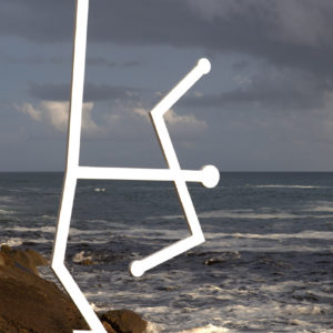 Jacques Julien, Le Keeque ( after H.C Westermann). Steel, Height: 300 cm, 2016-2017