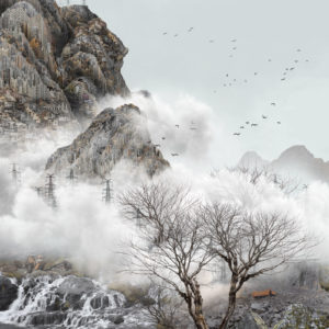 Yang Yongliang, Imagined Landscape – Goose, 2021, Impression Ultra Giclée / Light Box, 130 x 90 cm