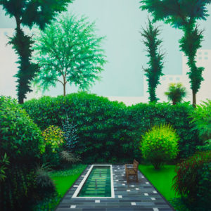 Dorian Cohen, Même le ciel sera vert, 2022, 166 x 122, huile sur toile, Collection privée