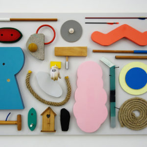 Jacques Julien, Samplers series, 2021-2022, Mixed media, 100 x 140 x 20 cm.