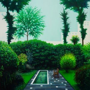 Dorian Cohen, Même le ciel sera vert, 2022, 166 x 122, oil on canvas, Private collection