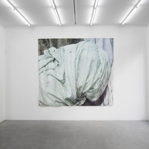 Perp Walk – Profile, print on marble velvet, 2022, 230 x 260 cm