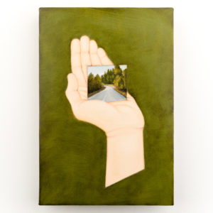 Hervé Priou –  Paysage, 2022. Huile sur toile, 17 x 24 cm.