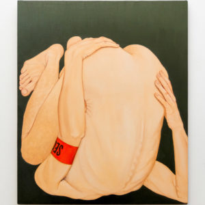 Hervé Priou – SE, 2021. Oil on canvas, 55 x 46 cm.