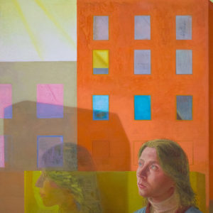 Marion Bataillard, Troisième œil, 90×80 cm, Tempera on wooden panel, 2022
