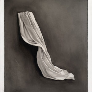 Mathilde Lestiboudois – Drapé, Oil on translucent paper. 21,7 x 26 cm