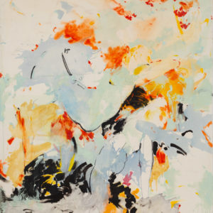 Shen Han, Last night I dreamed about Daughters of Leucippus, 2022, Oil and charcoal on canvas, 150 x 170 cm