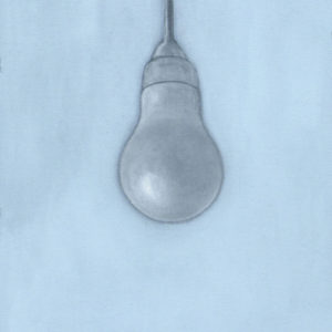Mathilde Lestiboudois – Ampoule Mai, 2020. Huiles sur toile, 19 x 24 cm