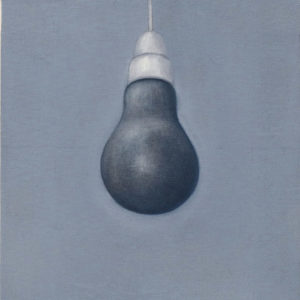 Mathilde Lestiboudois – Ampoule Novembre, 2020. Huile sur toile, 19 x 24 cm