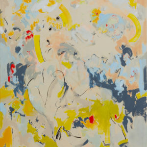 Shen Han, Together, 2022, Huile et charbon sur toile, 180 x 140 cm