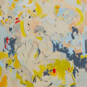 Shen Han, Together, 2022, Oil and charcoal on canvas, 180 x 140 cm