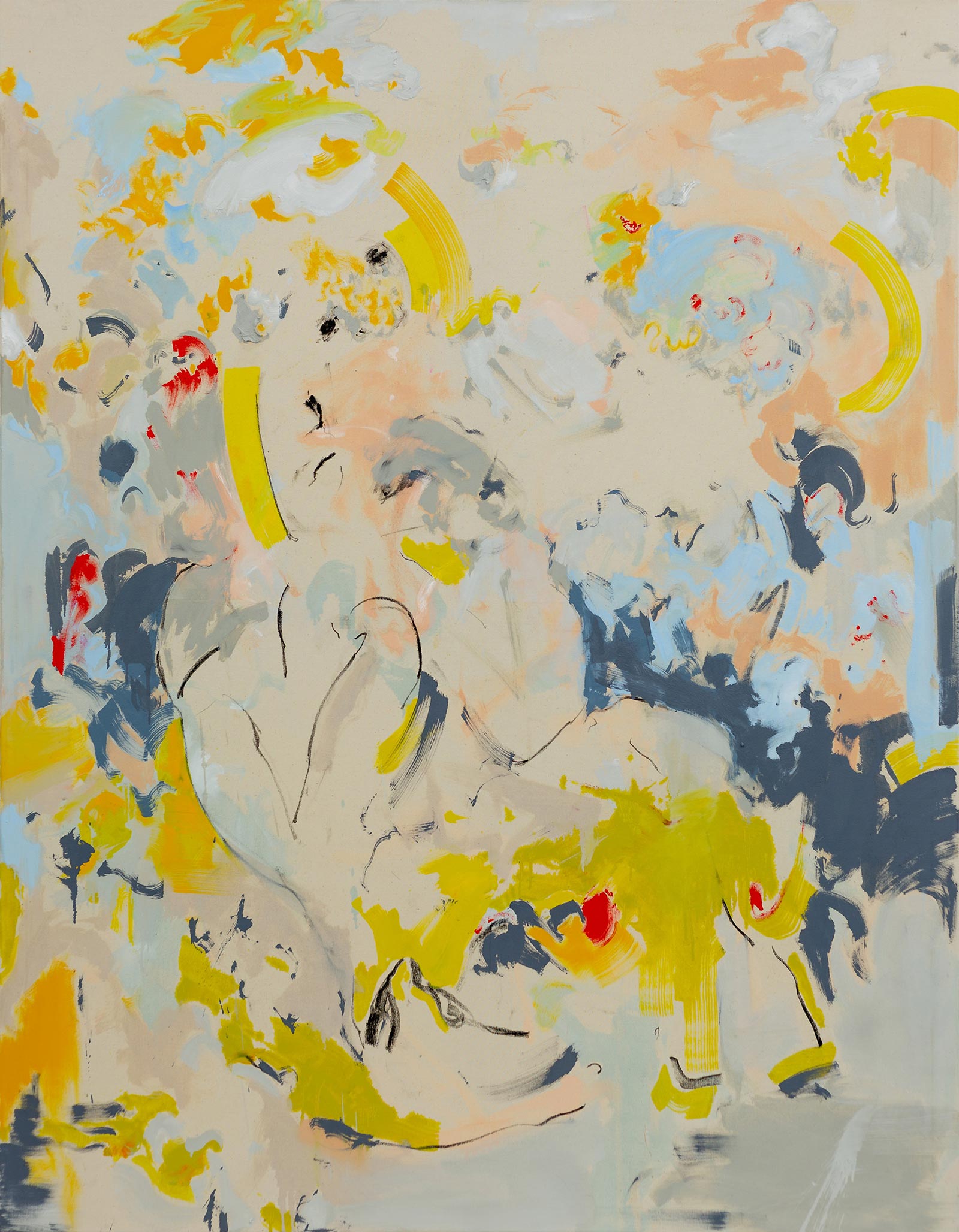 Shen Han Together, 2022. Huile et charbon sur toile, 180 x 140 cm Galerie Paris-Beijing Galerie PARIS-B